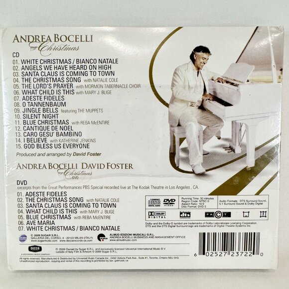 ANDREA BOCELLI My Christmas CD & DVD Lords Prayer MORMON TABERNACLE CHOIR Sealed - Picture 2 of 6